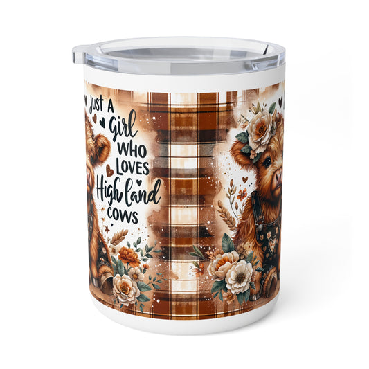 Just a girl who loves cows Insulated Coffee Mug, 10oz