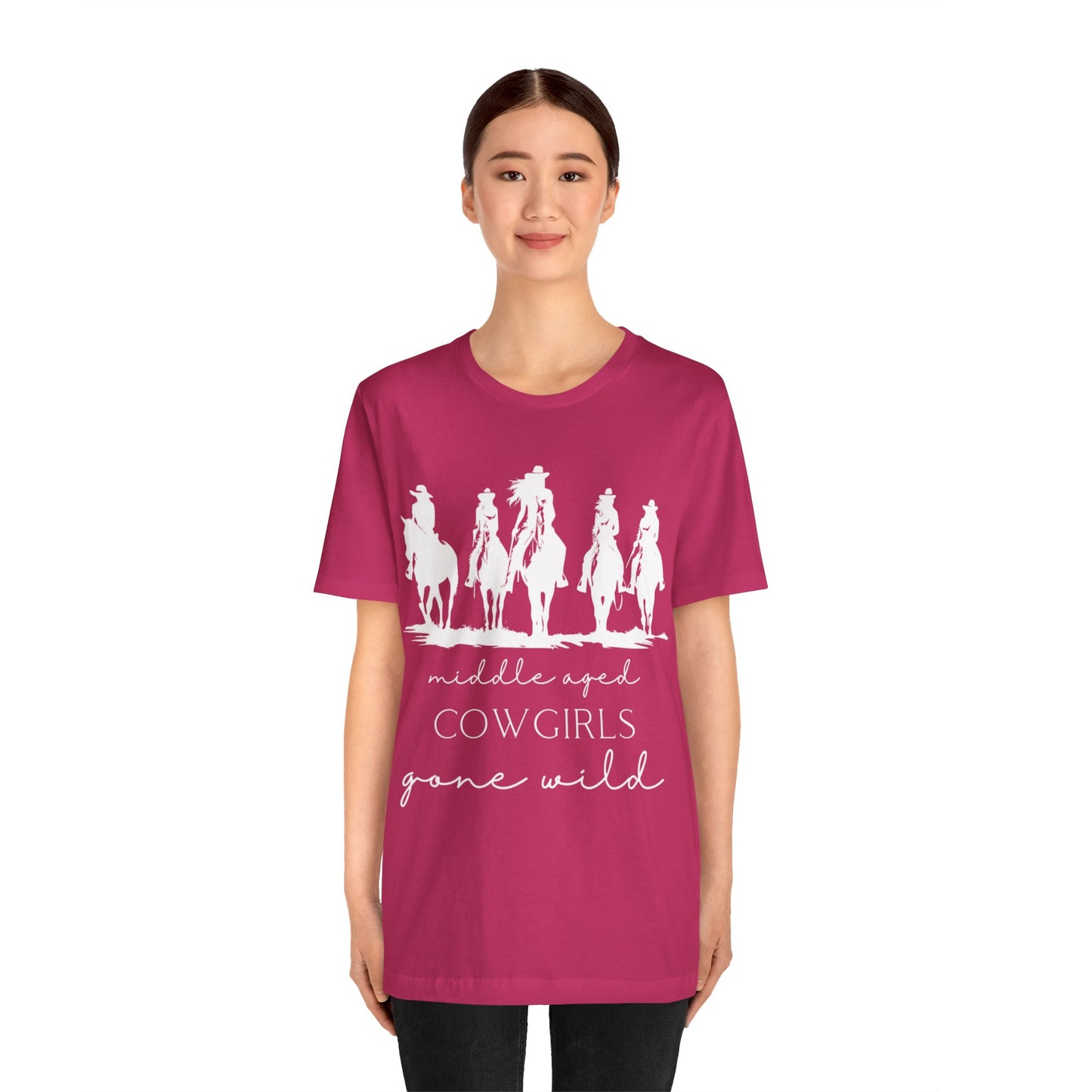 Middle-aged Cowgirls Gone Wild Jersey Short Sleeve Tee