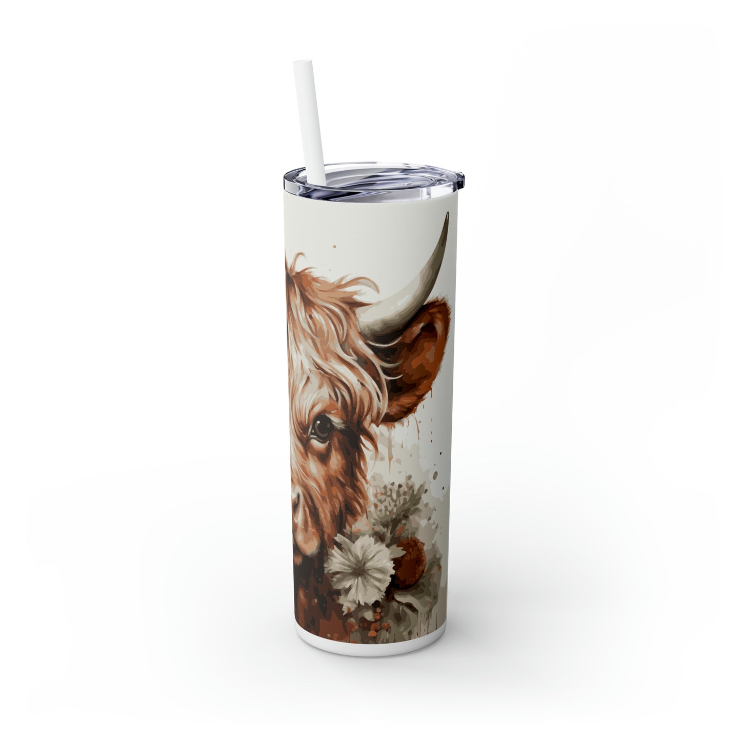 Skinny Tumbler with Straw, 20oz