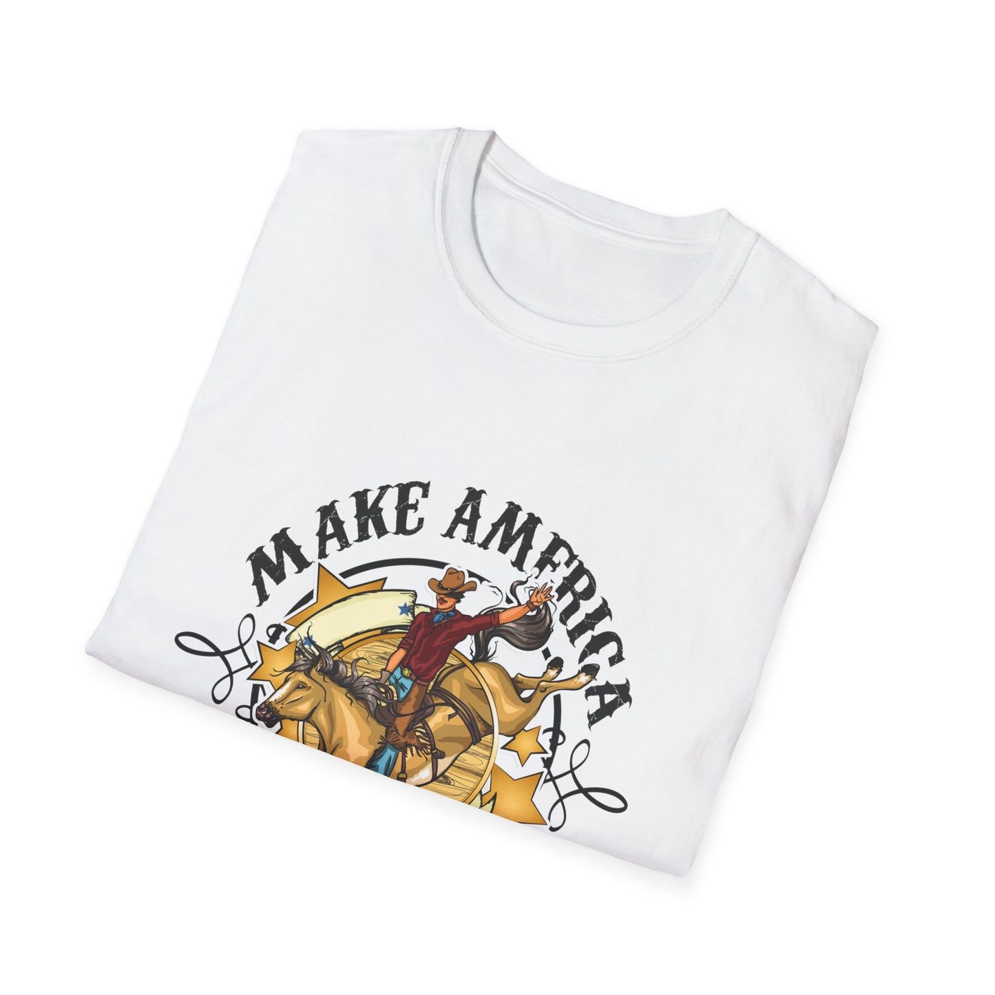 Make America Cowboy Again Unisex Softstyle T-Shirt