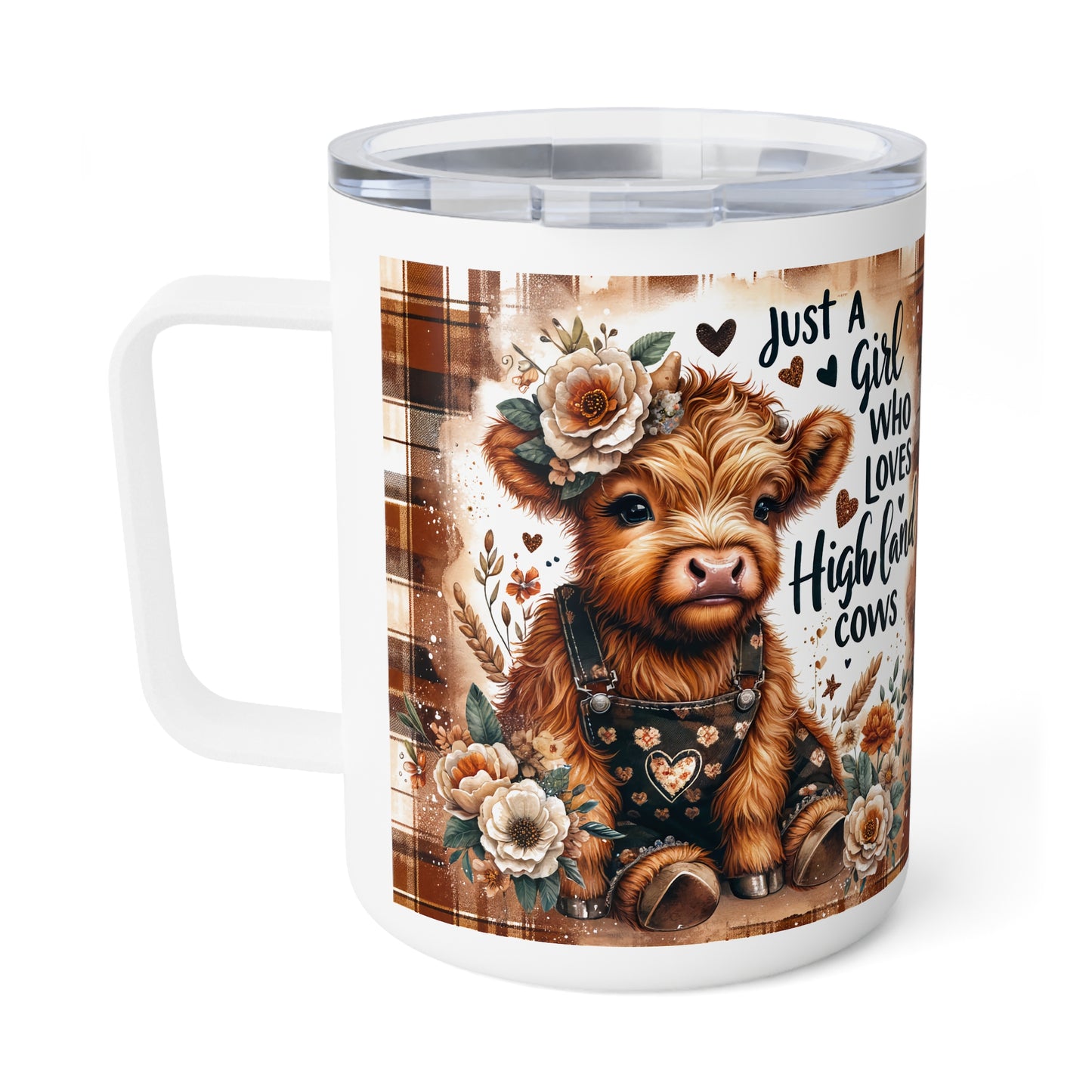 Just a girl who loves cows Insulated Coffee Mug, 10oz